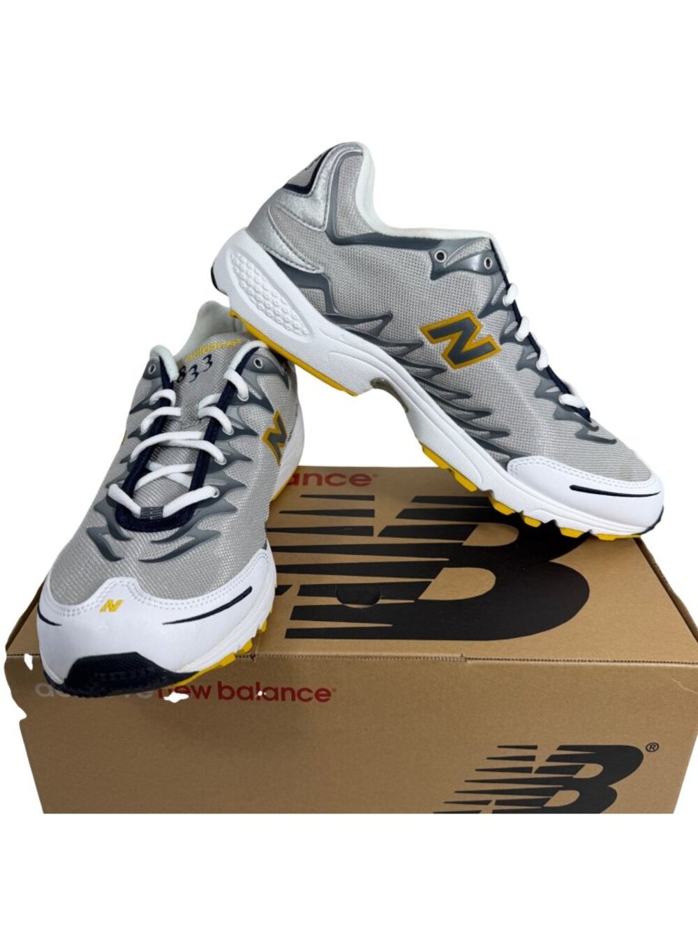 New Balance 833 Sneakers Gray/Yellow Colorway Mens 12B (Narrow) M833WN + Box